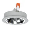 Round 24º Downlight Cutout 120mm With 12W Warm White AR111 LED Bulb - White -LumiCraft Sales Store E36459 01