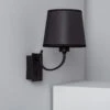 Edit Kuombi Metal Wall Light With Fabric Shade - Black -LumiCraft Sales Store E3813 001