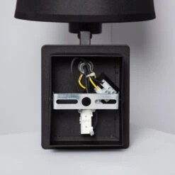 Edit Kuombi Metal Wall Light With Fabric Shade - Black -LumiCraft Sales Store E3813 009