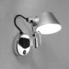 Artemide Micro Faretto Wall Light With Switch - Silver