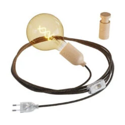 Creative-Cables Snake Wall Light With Plug - Natural Wood -LumiCraft Sales Store E3877 06