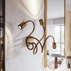 Creative-Cables Mini Spotlight Metal LED Wall Light - Satin Brass -LumiCraft Sales Store E3881 003