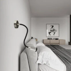 Creative-Cables Flex 30 Mini Spotlight LED Wall Light - Satin Titanium