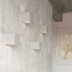 Sollux Leo Concrete Up & Down Wall Light - Grey -LumiCraft Sales Store E3890 005