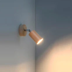 Sollux Berg Single Spotlight - Wood -LumiCraft Sales Store E3898 002