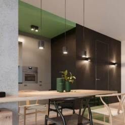 Sollux Orbis 1 Spotlight Aluminium Up & Down Wall Light - Black -LumiCraft Sales Store E3906 003