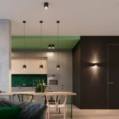 Sollux Orbis 1 Spotlight Aluminium Up & Down Wall Light - Black -LumiCraft Sales Store E3906 004