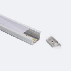 2m Recessed Aluminium Low Profile For 25mm Wide LED Strips