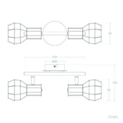 Edit Lada 2 Light Adjustable Ceiling Spotlight Bar - Rose Gold -LumiCraft Sales Store E3918 008