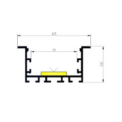 2m Recessed Architectonic Big Profile For 60mm Wide LED Stips -LumiCraft Sales Store E40323 06