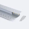 2m Recessed Plasterboard Aluminium Profile For 12mm Wide LED Strip -LumiCraft Sales Store E40433 01