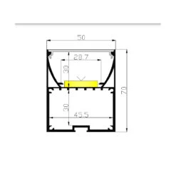 2m Sixe Surface And Pendant Aluminium Profile For 22mm Wide LED Strip 13 2m Sixe Surface And Pendant Aluminium Profile For 22mm Wide LED Strip -LumiCraft Sales Store E41022 06
