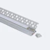 2m Recessed Plasterboard Corner Aluminium Profile For 9mm Wide LED Strip -LumiCraft Sales Store E41385 01