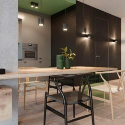 Sollux Orbis Single Spotlight Aluminium Ceiling Light - Black -LumiCraft Sales Store E4409 003