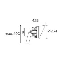 LEDS-C4 92W Hubble COB Warm White Warm White 2700k LED Spotlight IP65 - Black -LumiCraft Sales Store E4520 003
