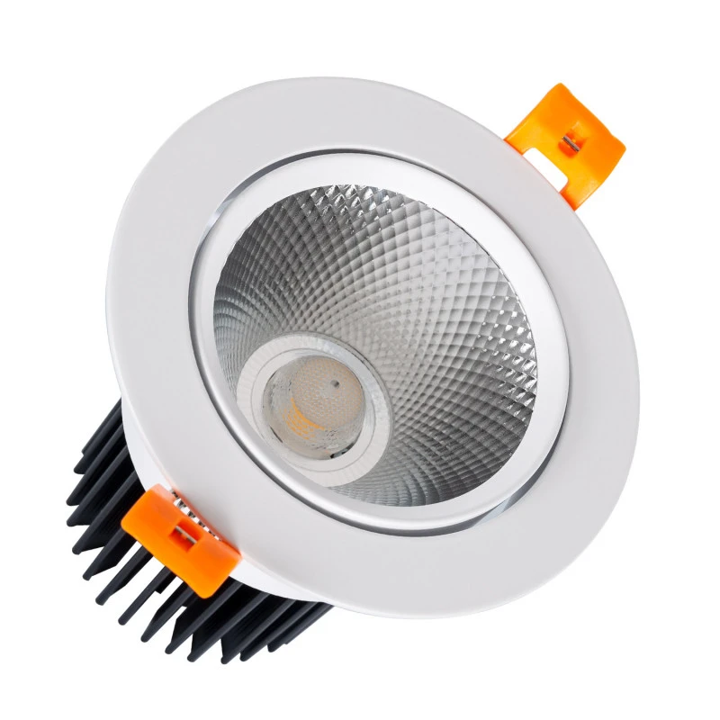 Round Expert Colour 15W Warm White COB LED Adjustable Downlight Cutout 90mm - White 3 Round Expert Colour 15W Warm White COB LED Adjustable Downlight Cutout 90mm - White