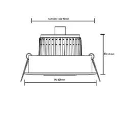 Round Expert Colour 15W Warm White COB LED Adjustable Downlight Cutout 90mm - White 11 Round Expert Colour 15W Warm White COB LED Adjustable Downlight Cutout 90mm - White -LumiCraft Sales Store E4673 005