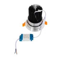 Round Expert Colour 15W Cool White COB LED Adjustable Downlight Cutout 90mm - Silver -LumiCraft Sales Store E4676 004