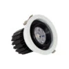 Round Expert Colour 12W Warm White COB LED Adjustable Downlight Cutout 100mm - Black & White -LumiCraft Sales Store E4688 001