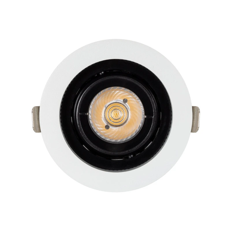 Round Expert Colour 12W Warm White COB LED Adjustable Downlight Cutout 100mm - Black & White 4 Round Expert Colour 12W Warm White COB LED Adjustable Downlight Cutout 100mm - Black & White - Image 2