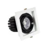 Square Expert Colour 12W Daylight COB LED Adjustable Downlight Cutout 100x100mm - Black & White -LumiCraft Sales Store E4697 001