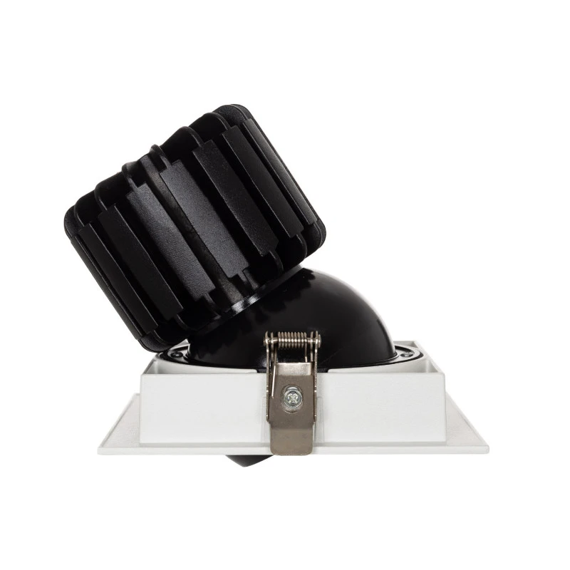 Square Expert Colour 18W Cool White COB LED Adjustable Downlight Cutout 125x125mm - Black & White 5 Square Expert Colour 18W Cool White COB LED Adjustable Downlight Cutout 125x125mm - Black & White - Image 3