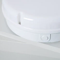 Round 24W Hublot Outdoor LED Bulkhead With Non Permanent Emergency Light IP65 - White -LumiCraft Sales Store E4709 004