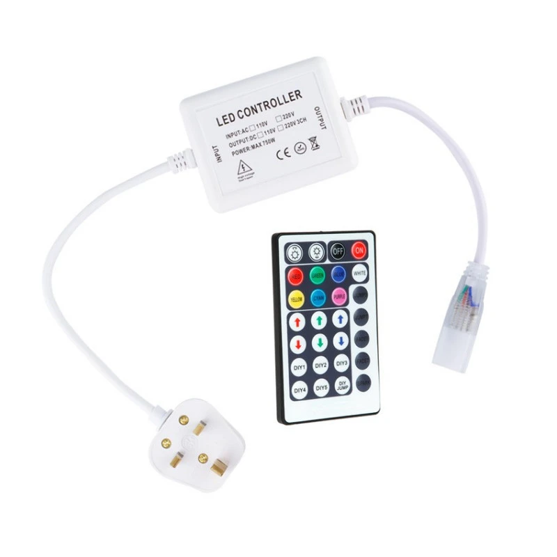 10M IP65 220V AC RGB LED Strip Kit With Remote Control 5 10M IP65 220V AC RGB LED Strip Kit With Remote Control - Image 3