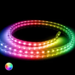 8M IP65 220V AC RGB LED Strip Kit With Click Controller
