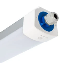 40W Cool White LED Batten Light IP65 Linkable With Microwave Sensor MERRYTEK - 1200mm (4ft) - Aluminium