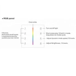 Wall Mounted Tactile Dimmer For RGB 12/24V DC RF LED Strips White -LumiCraft Sales Store E7111 06