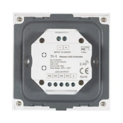 Wall Mounted Tactile Dimmer For Monochrome 12/24V DC RF LED Strips White -LumiCraft Sales Store E7262 04