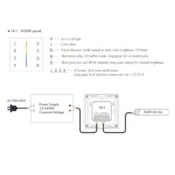 Wall Mounted Tactile Dimmer For RGBW RF LED Strips White -LumiCraft Sales Store E7472 03