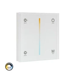 Wall Mounted Tactile Dimmer For CCT Selectable 12/24V DC RF LED Strips White