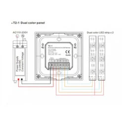 Wall Mounted Tactile Dimmer For CCT Selectable 12/24V DC RF LED Strips White -LumiCraft Sales Store E7716 05